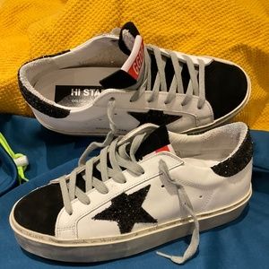 Golden Goose Hi Star leather sneakers
